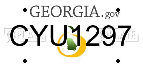 CYU1297 Georgia License Plate