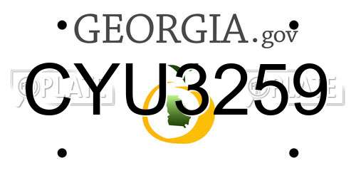 CYU3259 Georgia License Plate