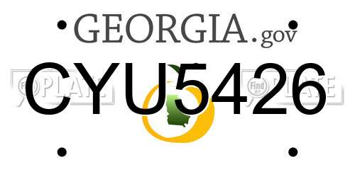 CYU5426 Georgia License Plate