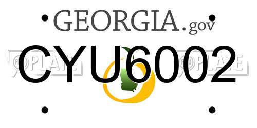 CYU6002 Georgia License Plate