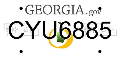 CYU6885 Georgia License Plate