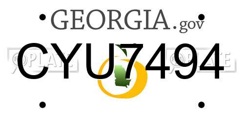 CYU7494 Georgia License Plate