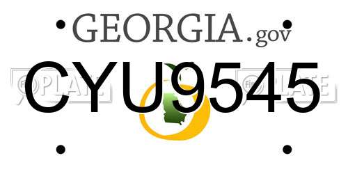 CYU9545 Georgia License Plate