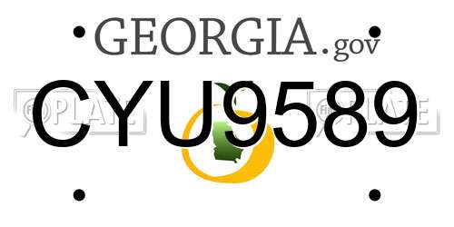 CYU9589 Georgia License Plate