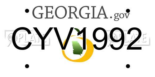 CYV1992 Georgia License Plate