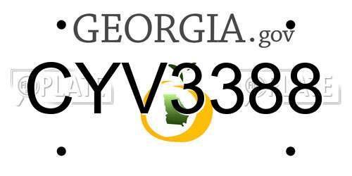 CYV3388 Georgia License Plate