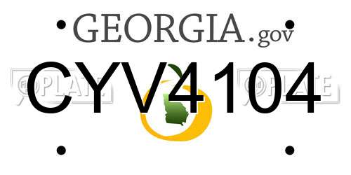 CYV4104 Georgia License Plate