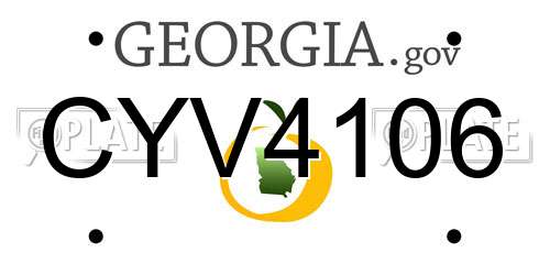 CYV4106 Georgia License Plate