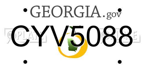 CYV5088 Georgia License Plate