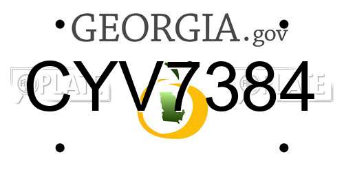 CYV7384 Georgia License Plate