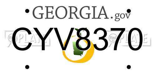 CYV8370 Georgia License Plate