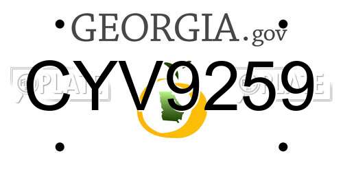 CYV9259 Georgia License Plate
