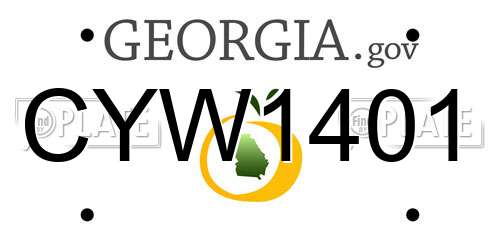 CYW1401 Georgia License Plate