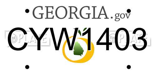 CYW1403 Georgia License Plate