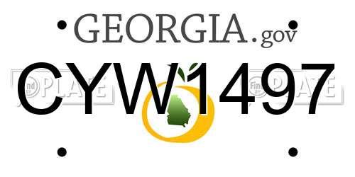 CYW1497 Georgia License Plate