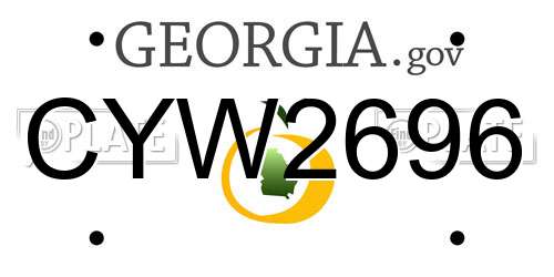 CYW2696 Georgia License Plate