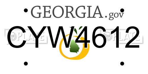 CYW4612 Georgia License Plate