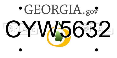 CYW5632 Georgia License Plate