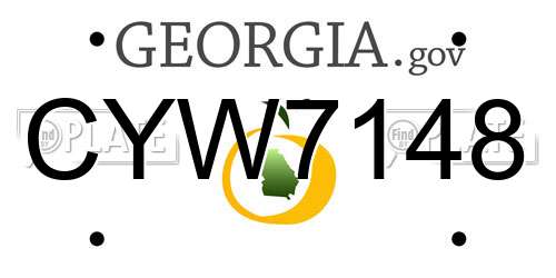 CYW7148 Georgia License Plate