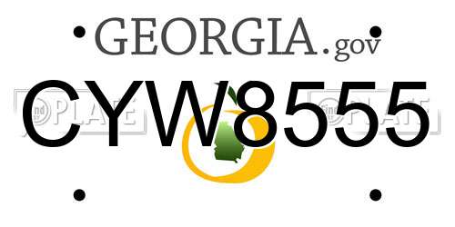 CYW8555 Georgia License Plate