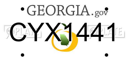CYX1441 Georgia License Plate