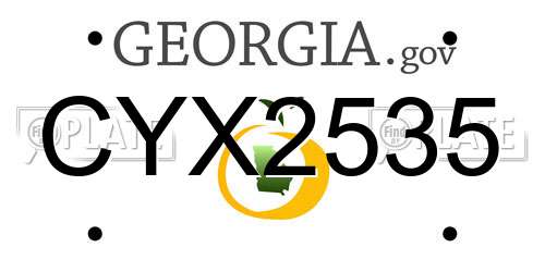 CYX2535 Georgia License Plate