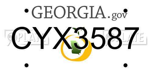 CYX3587 Georgia License Plate
