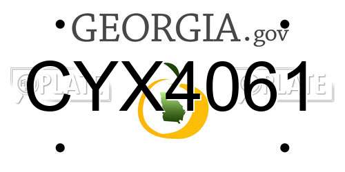 CYX4061 Georgia License Plate