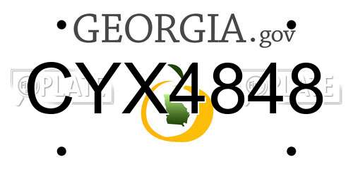 CYX4848 Georgia License Plate