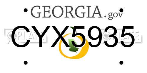 CYX5935 Georgia License Plate