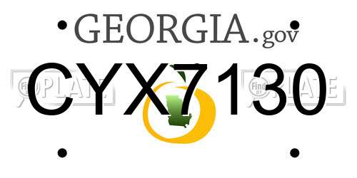 CYX7130 Georgia License Plate