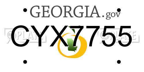 CYX7755 Georgia License Plate