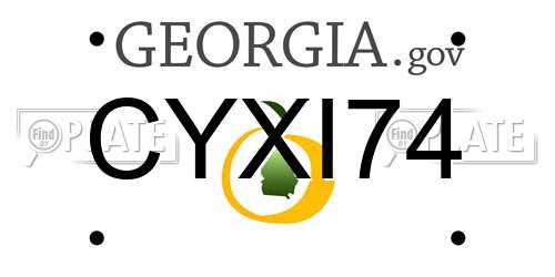 CYXI74 Georgia License Plate