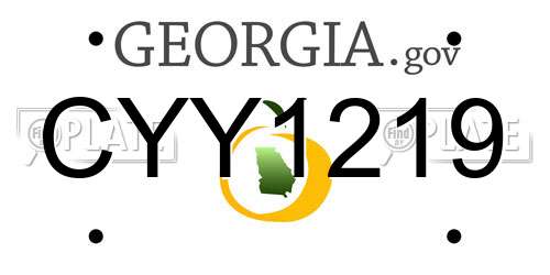 CYY1219 Georgia License Plate