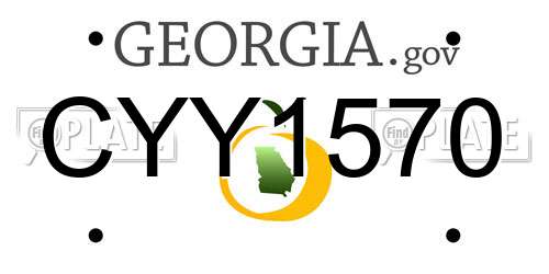 CYY1570 Georgia License Plate