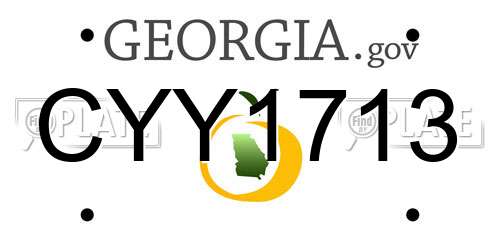 CYY1713 Georgia License Plate