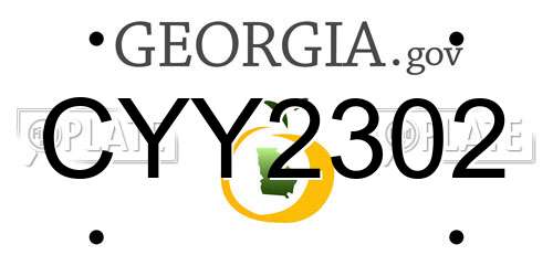 CYY2302 Georgia License Plate