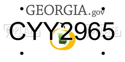 CYY2965 Georgia License Plate
