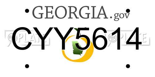 CYY5614 Georgia License Plate