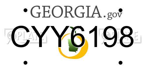 CYY6198 Georgia License Plate