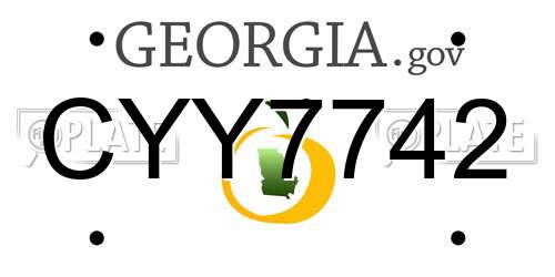 CYY7742 Georgia License Plate