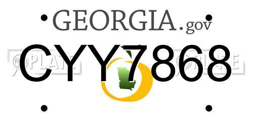 CYY7868 Georgia License Plate