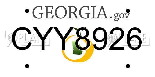 CYY8926 Georgia License Plate
