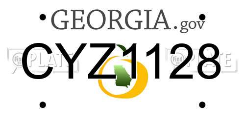 CYZ1128 Georgia License Plate