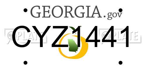 CYZ1441 Georgia License Plate