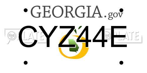 CYZ44E Georgia License Plate
