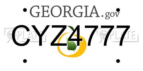 CYZ4777 Georgia License Plate