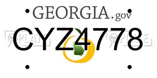 CYZ4778 Georgia License Plate