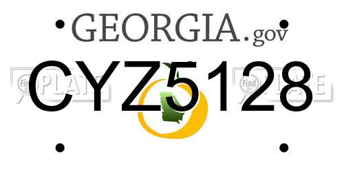 CYZ5128 Georgia License Plate