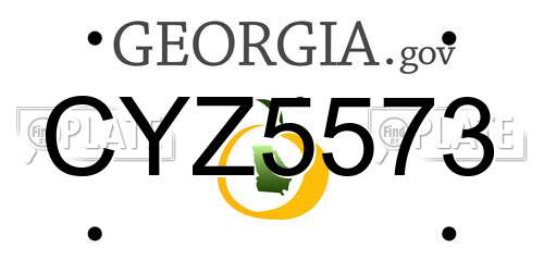 CYZ5573 Georgia License Plate